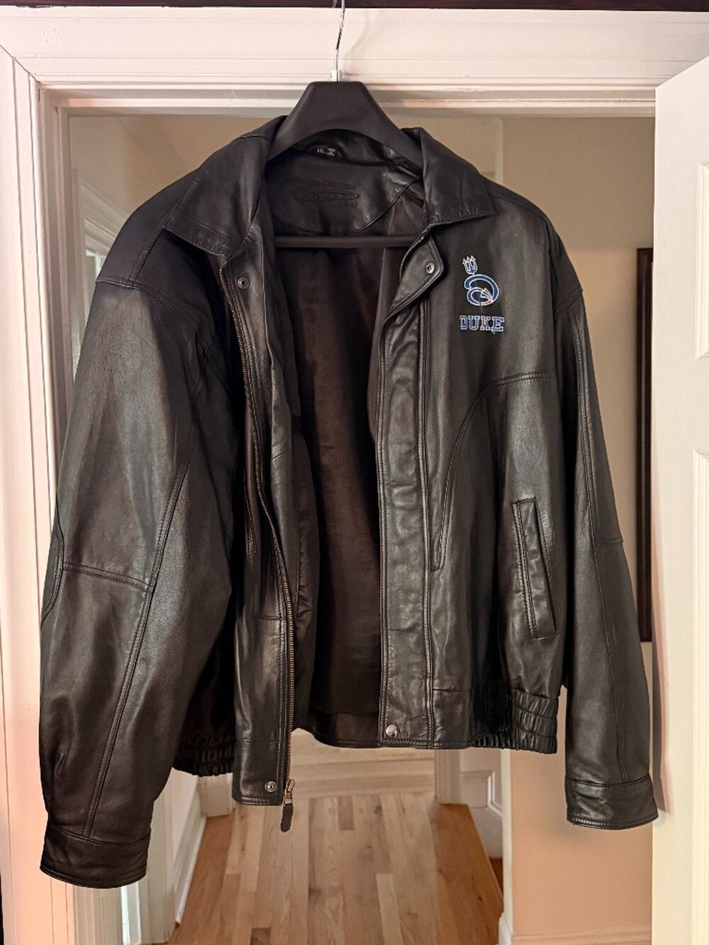 Vintage Duke University leather jacket
